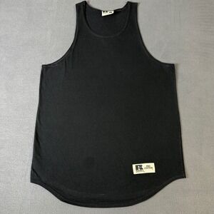 Russell Athletic Pro Cotton Tank Top Men's Size Large Black Sleeveless Shirt